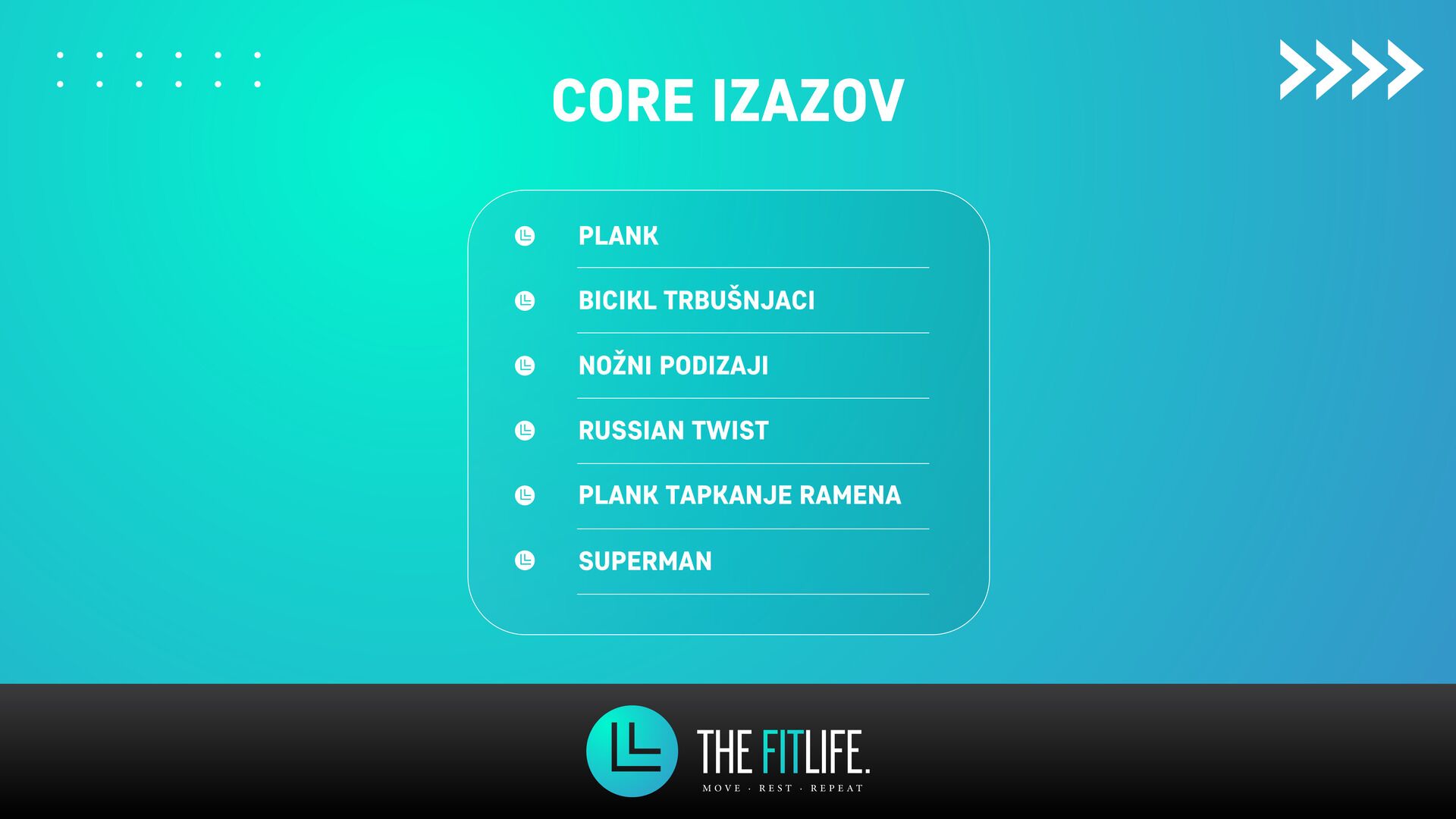 Exercise preview on TV