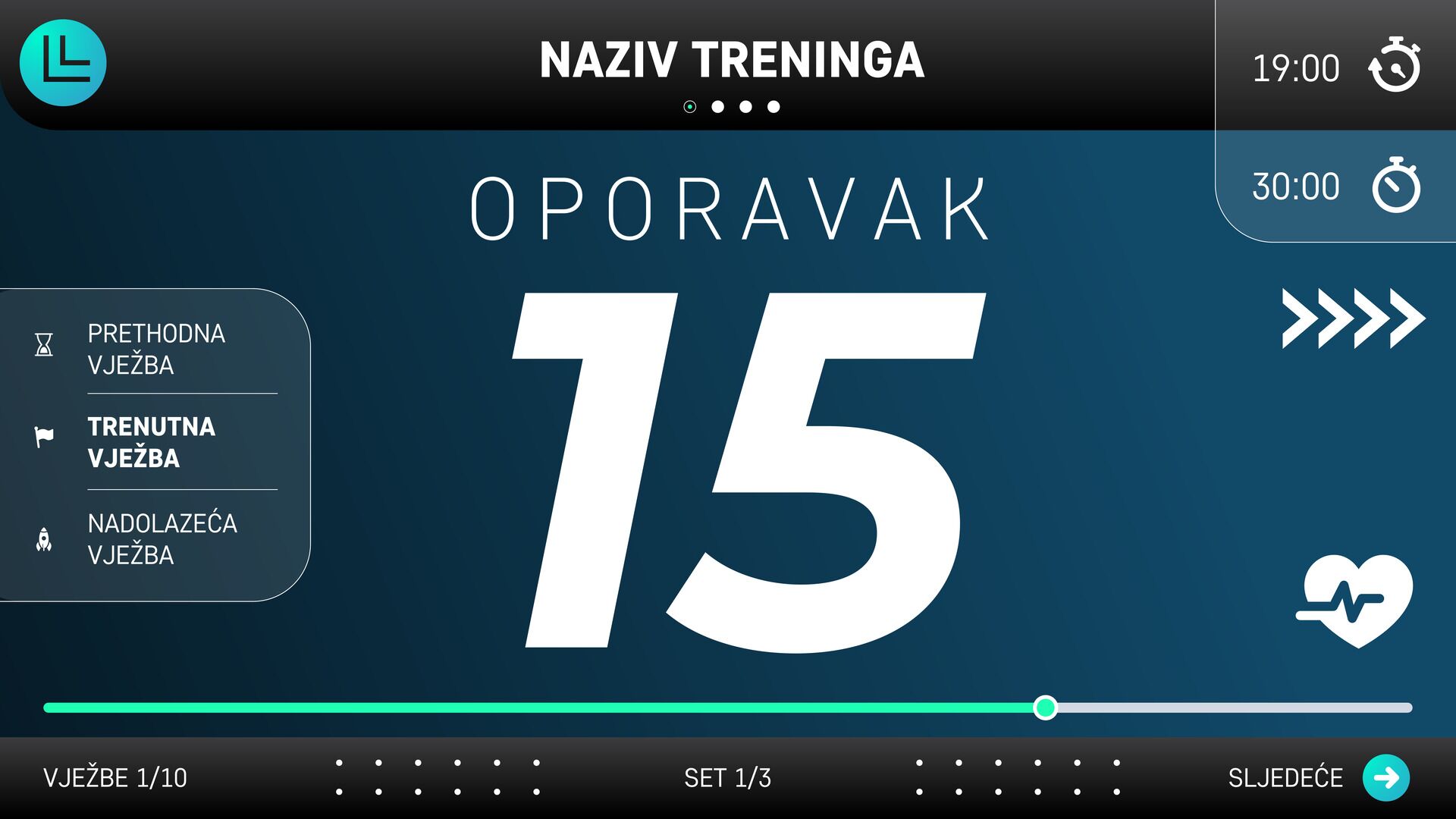 Recovery phase on TV